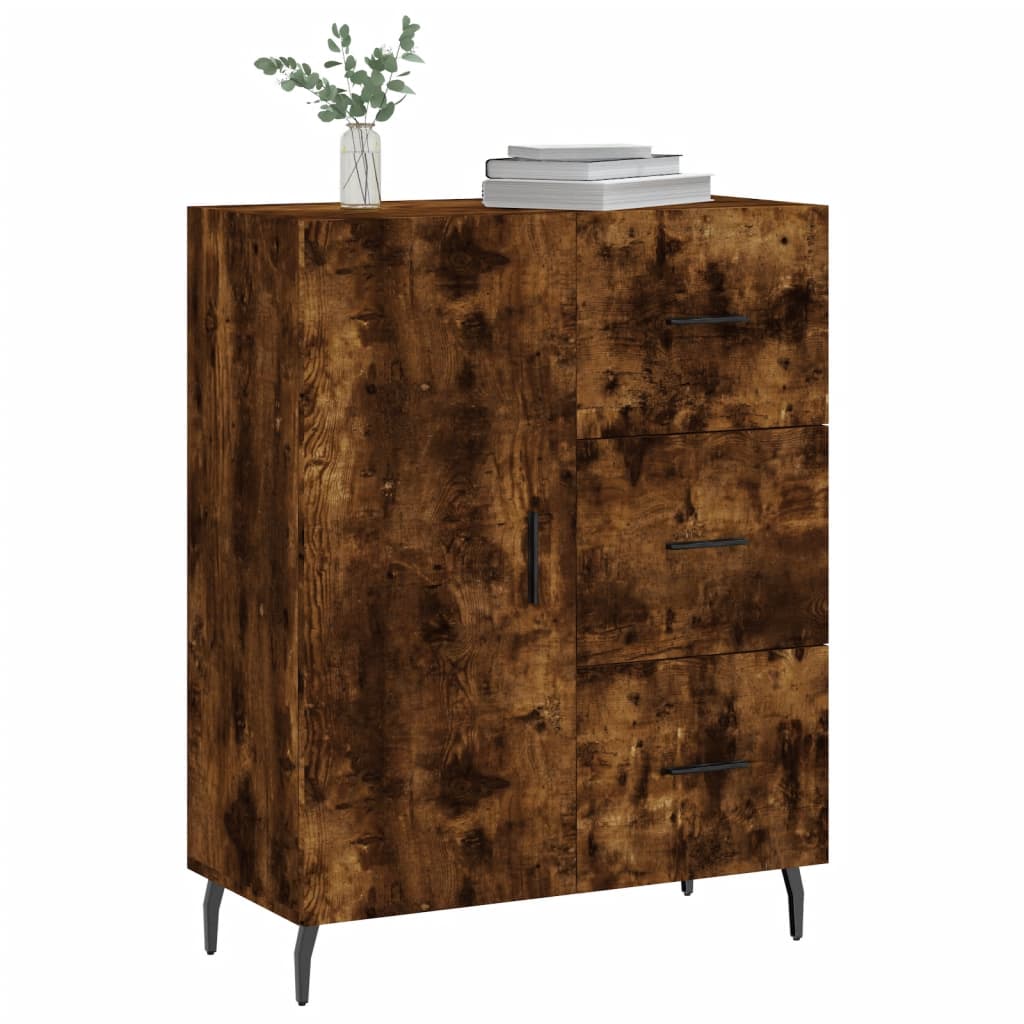 Dressoir 69,5x34x90 cm bewerkt hout gerookt eikenkleurig is nu te koop bij PeponiXL, paradijselijk wonen!