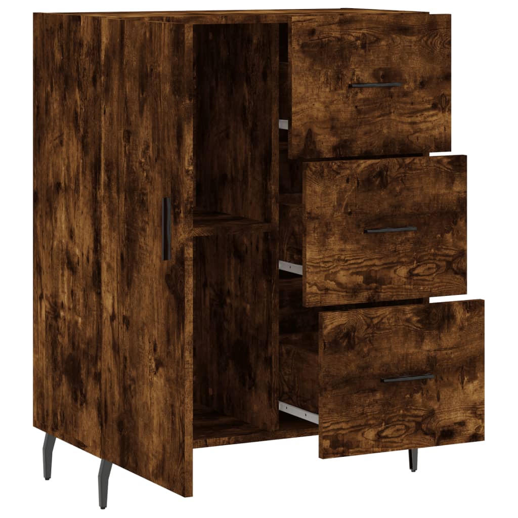 Dressoir 69,5x34x90 cm bewerkt hout gerookt eikenkleurig is nu te koop bij PeponiXL, paradijselijk wonen!