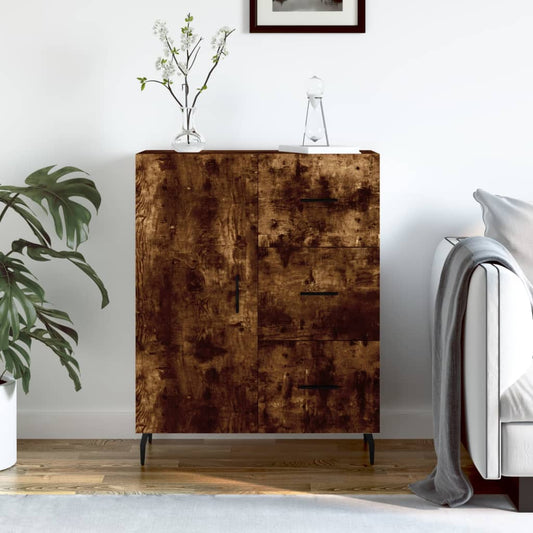 Dressoir 69,5x34x90 cm bewerkt hout gerookt eikenkleurig is nu te koop bij PeponiXL, paradijselijk wonen!