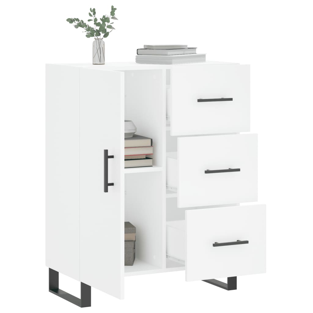 Dressoir 69,5x34x90 cm bewerkt hout wit is nu te koop bij PeponiXL, paradijselijk wonen!