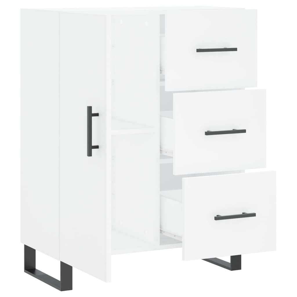 Dressoir 69,5x34x90 cm bewerkt hout wit is nu te koop bij PeponiXL, paradijselijk wonen!