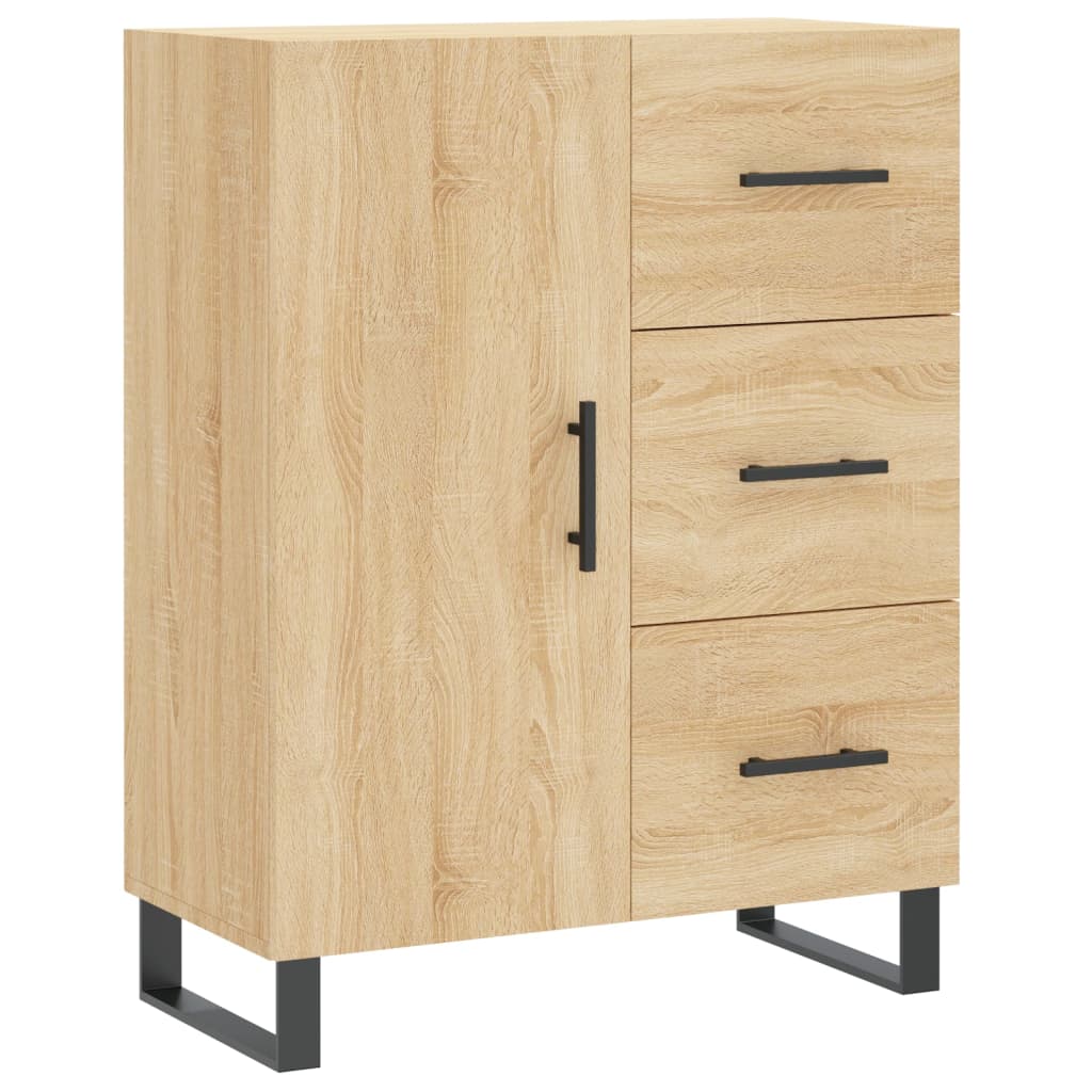 Dressoir 69,5x34x90 cm bewerkt hout sonoma eikenkleurig is nu te koop bij PeponiXL, paradijselijk wonen!