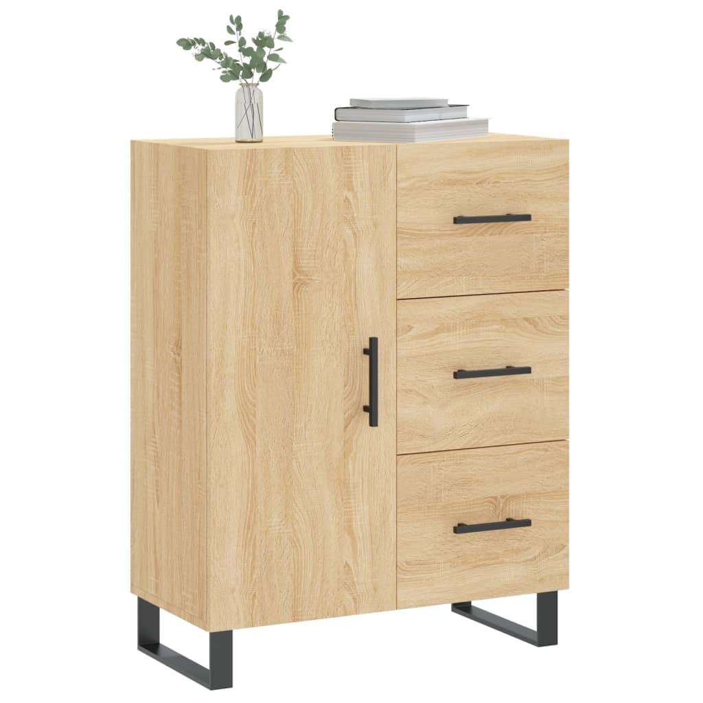 Dressoir 69,5x34x90 cm bewerkt hout sonoma eikenkleurig is nu te koop bij PeponiXL, paradijselijk wonen!