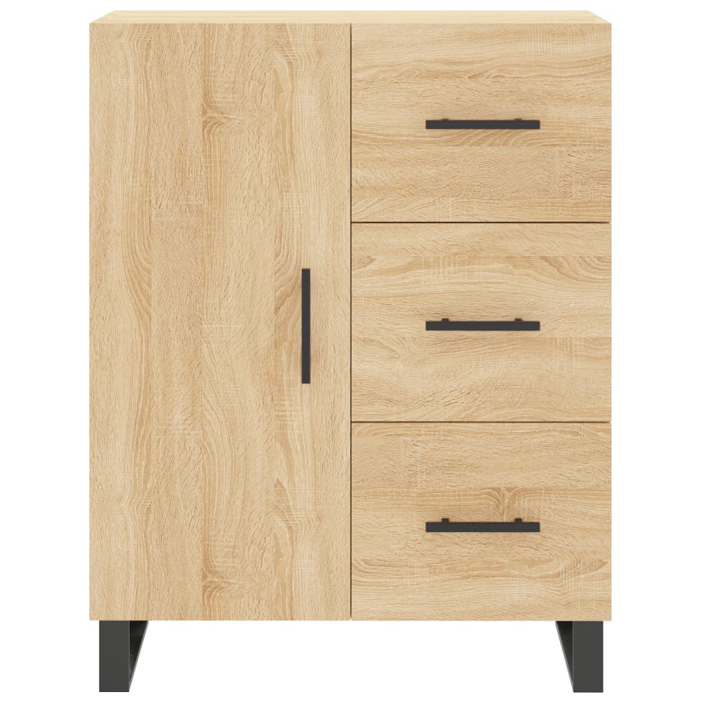 Dressoir 69,5x34x90 cm bewerkt hout sonoma eikenkleurig is nu te koop bij PeponiXL, paradijselijk wonen!