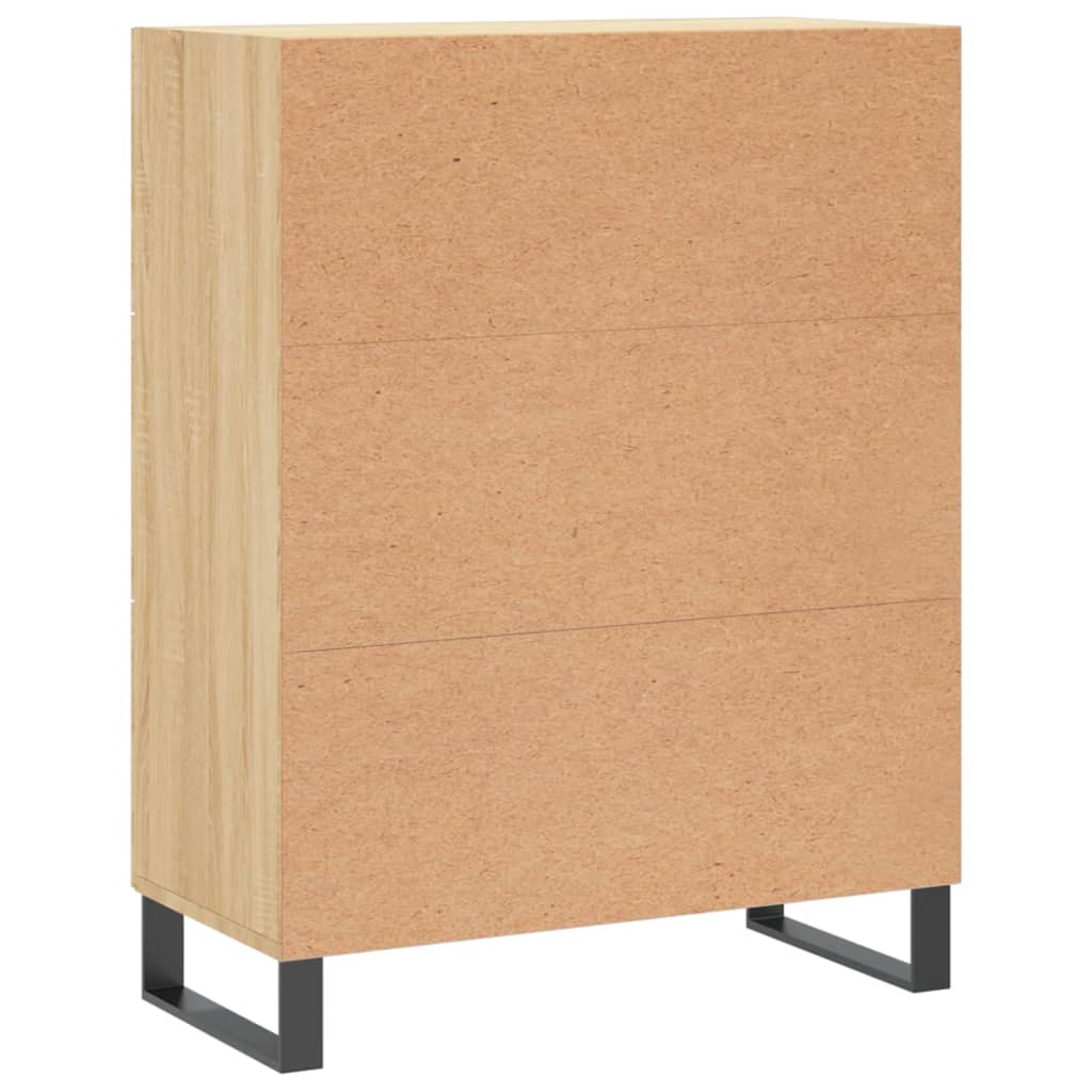 Dressoir 69,5x34x90 cm bewerkt hout sonoma eikenkleurig is nu te koop bij PeponiXL, paradijselijk wonen!
