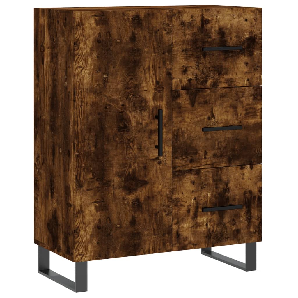 Dressoir 69,5x34x90 cm bewerkt hout gerookt eikenkleurig is nu te koop bij PeponiXL, paradijselijk wonen!