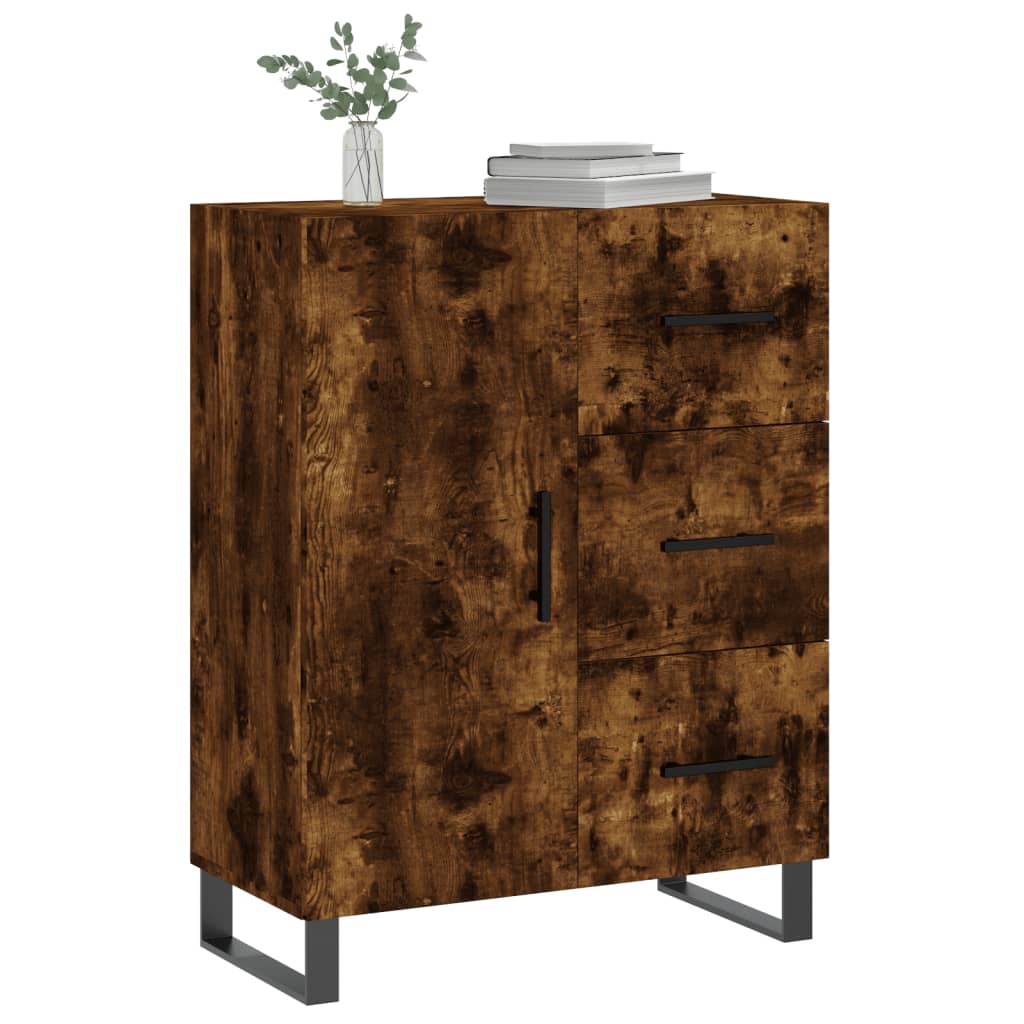 Dressoir 69,5x34x90 cm bewerkt hout gerookt eikenkleurig is nu te koop bij PeponiXL, paradijselijk wonen!