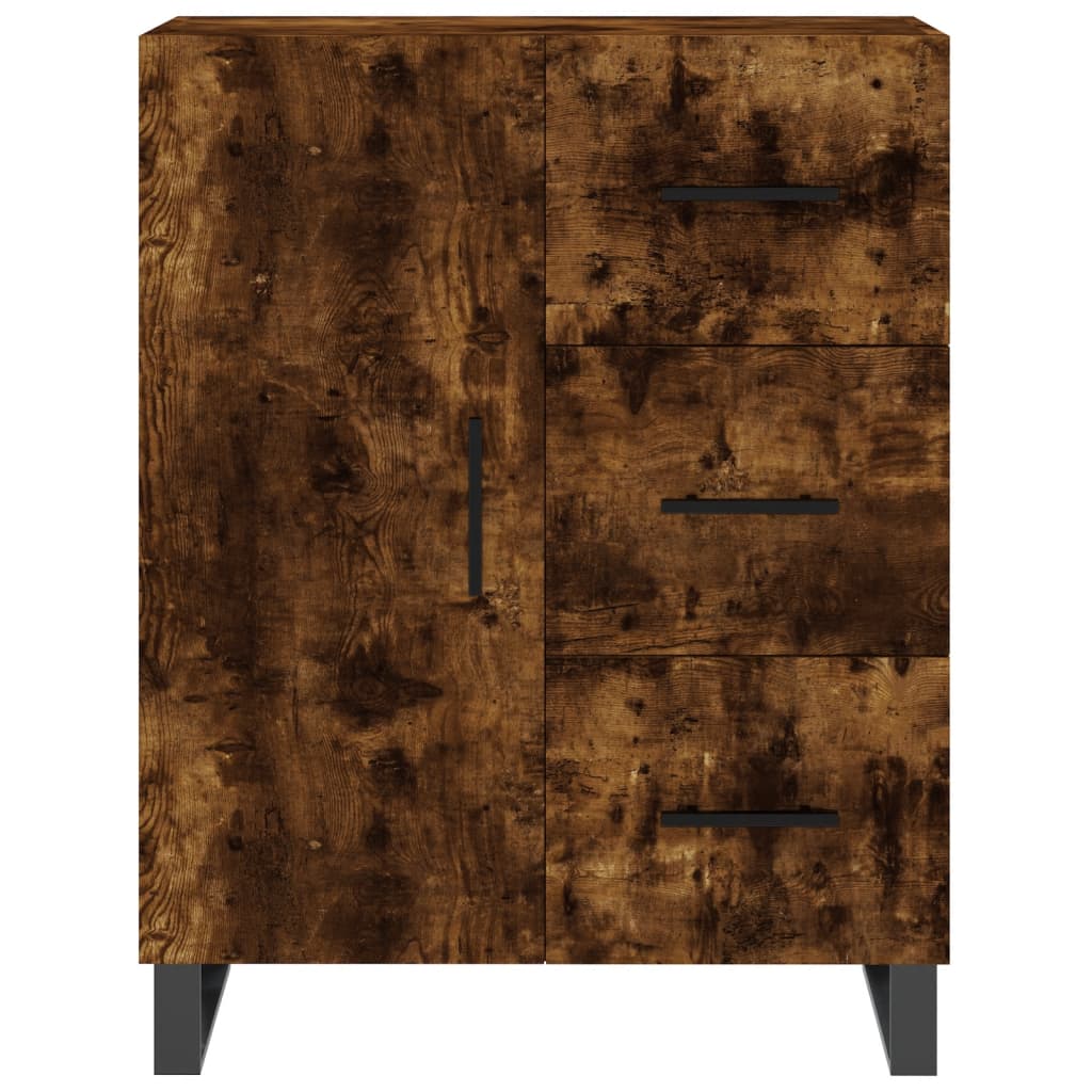 Dressoir 69,5x34x90 cm bewerkt hout gerookt eikenkleurig is nu te koop bij PeponiXL, paradijselijk wonen!