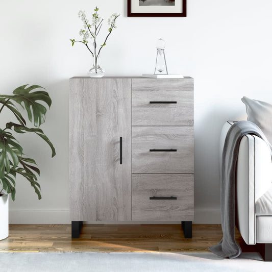 Dressoir 69,5x34x90 cm bewerkt hout grijs sonoma eikenkleurig is nu te koop bij PeponiXL, paradijselijk wonen!