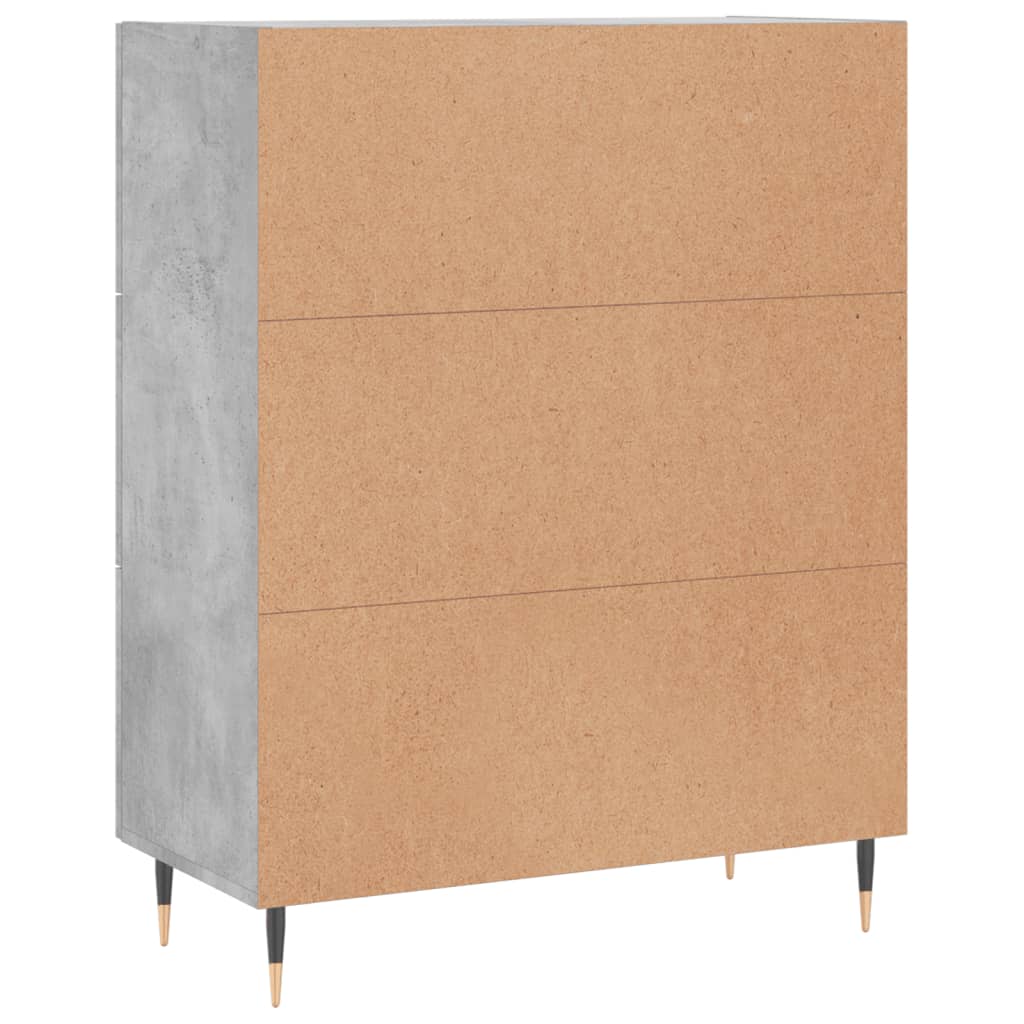 Dressoir 69,5x34x90 cm bewerkt hout betongrijs is nu te koop bij PeponiXL, paradijselijk wonen!