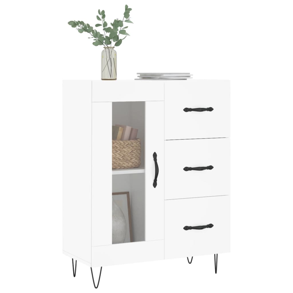 Dressoir 69,5x34x90 cm bewerkt hout wit is nu te koop bij PeponiXL, paradijselijk wonen!