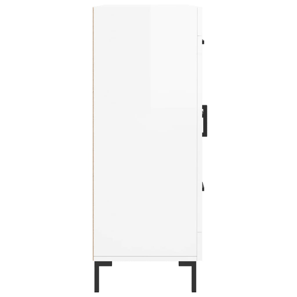 Dressoir 69,5x34x90 cm bewerkt hout hoogglans wit is nu te koop bij PeponiXL, paradijselijk wonen!