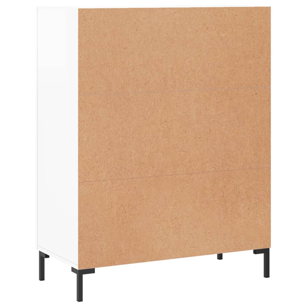 Dressoir 69,5x34x90 cm bewerkt hout hoogglans wit is nu te koop bij PeponiXL, paradijselijk wonen!