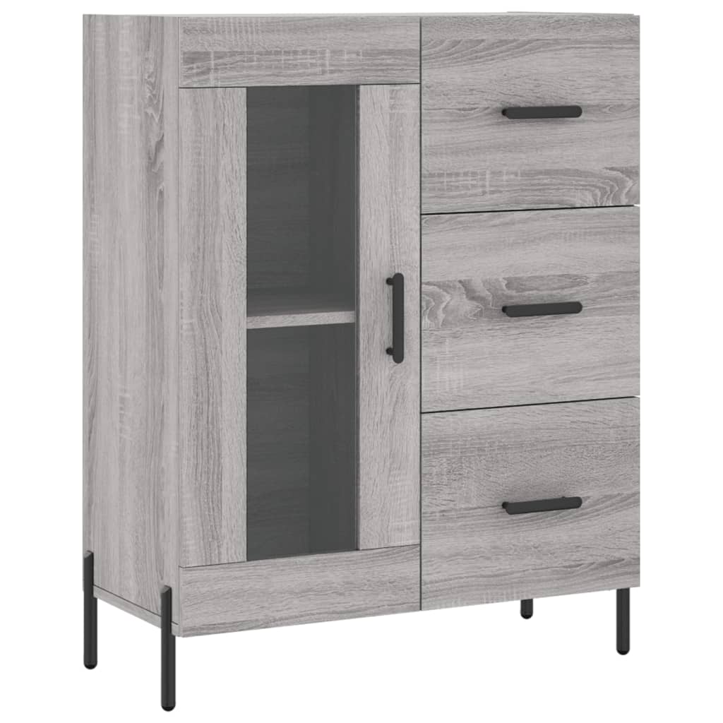 Dressoir 69,5x34x90 cm bewerkt hout grijs sonoma eikenkleurig is nu te koop bij PeponiXL, paradijselijk wonen!
