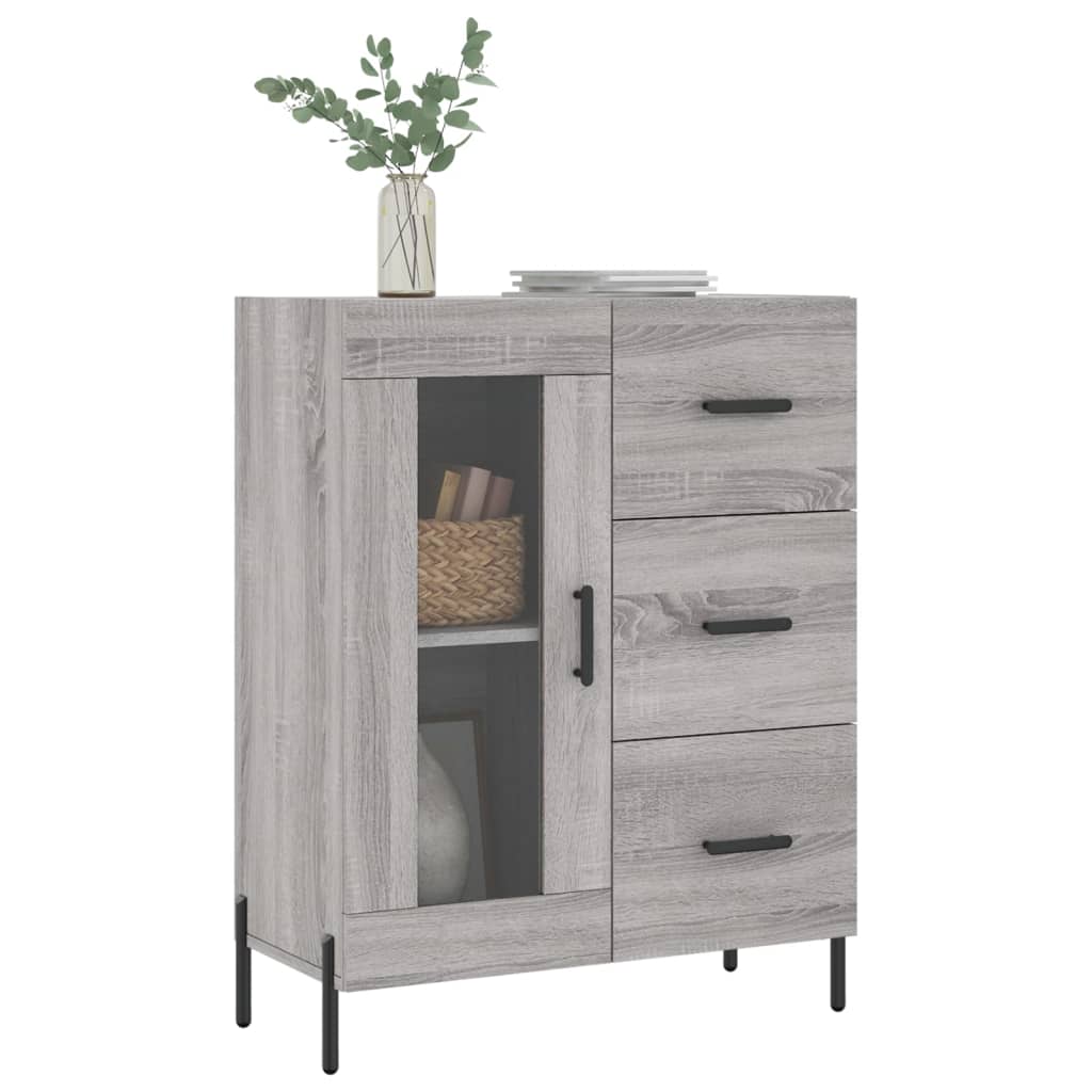 Dressoir 69,5x34x90 cm bewerkt hout grijs sonoma eikenkleurig is nu te koop bij PeponiXL, paradijselijk wonen!