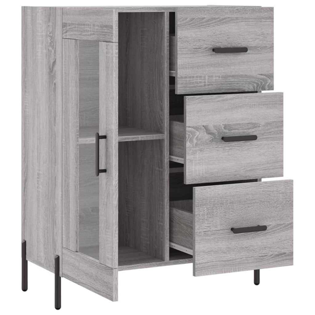 Dressoir 69,5x34x90 cm bewerkt hout grijs sonoma eikenkleurig is nu te koop bij PeponiXL, paradijselijk wonen!