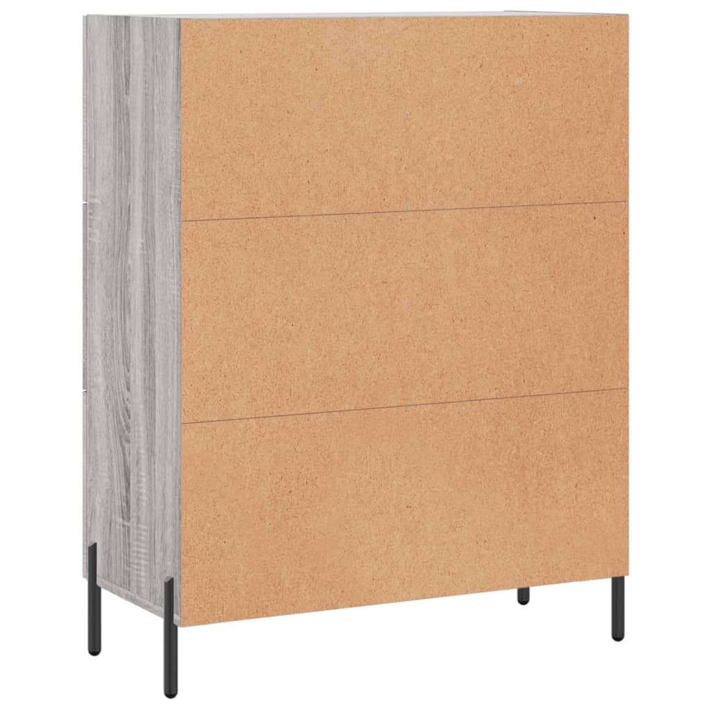 Dressoir 69,5x34x90 cm bewerkt hout grijs sonoma eikenkleurig is nu te koop bij PeponiXL, paradijselijk wonen!