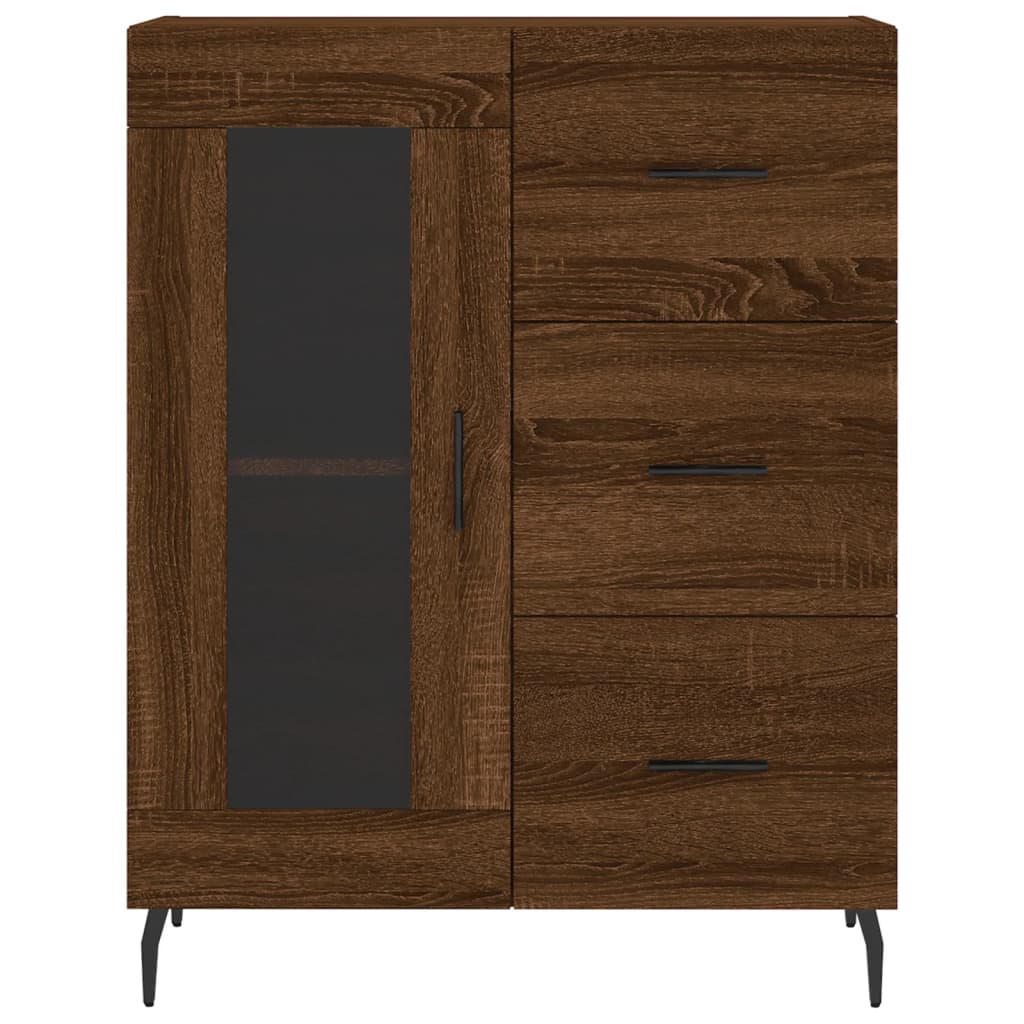 Dressoir 69,5x34x90 cm bewerkt hout bruin eikenkleur is nu te koop bij PeponiXL, paradijselijk wonen!