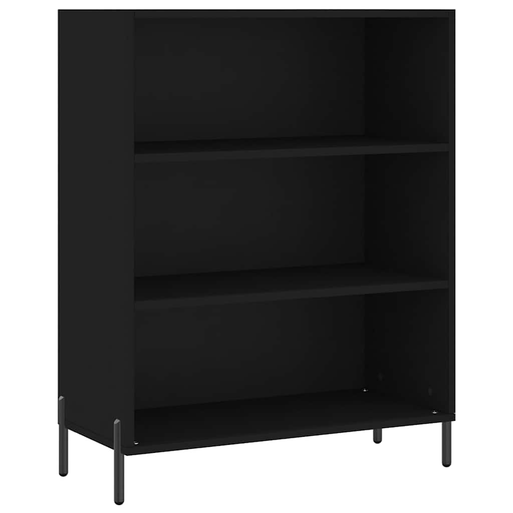 Schappenkast 69,5x32,5x90 cm bewerkt hout zwart is nu te koop bij PeponiXL, paradijselijk wonen!