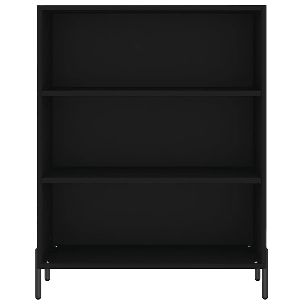 Schappenkast 69,5x32,5x90 cm bewerkt hout zwart is nu te koop bij PeponiXL, paradijselijk wonen!