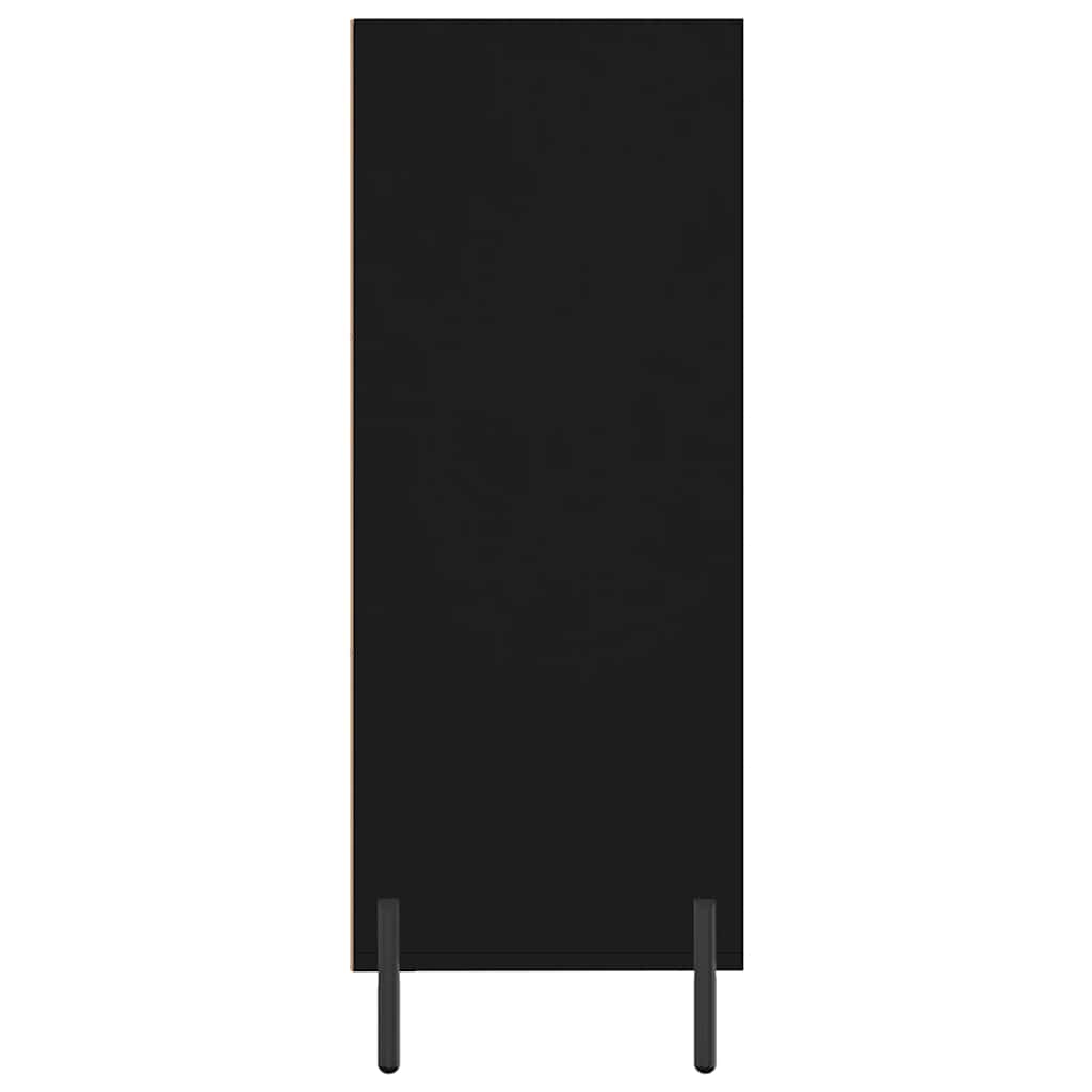 Schappenkast 69,5x32,5x90 cm bewerkt hout zwart is nu te koop bij PeponiXL, paradijselijk wonen!