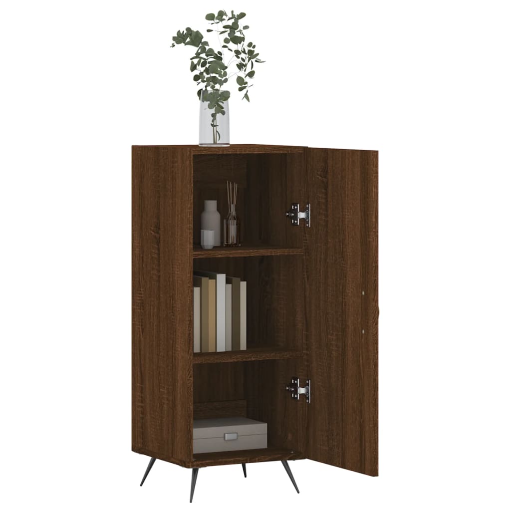 Dressoir 34,5x34x90 cm bewerkt hout bruin eikenkleur is nu te koop bij PeponiXL, paradijselijk wonen!