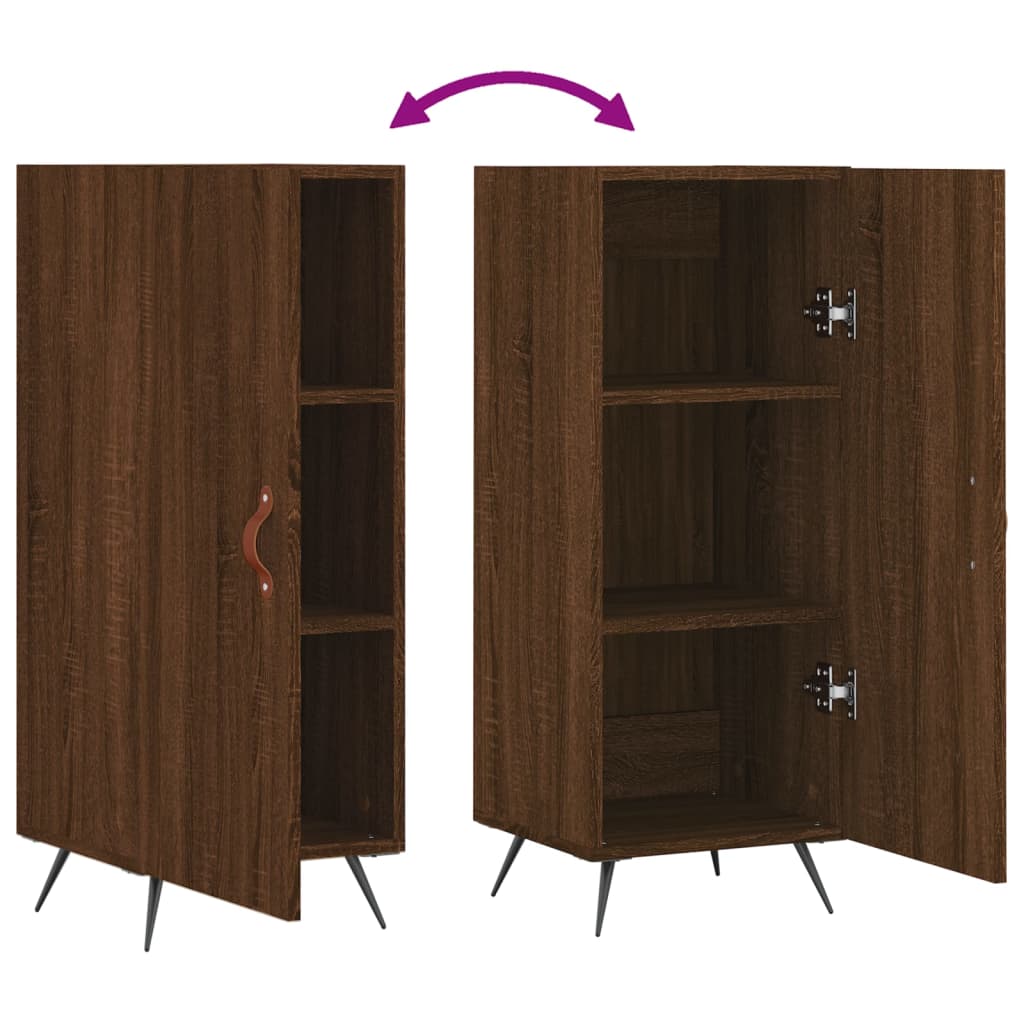 Dressoir 34,5x34x90 cm bewerkt hout bruin eikenkleur is nu te koop bij PeponiXL, paradijselijk wonen!