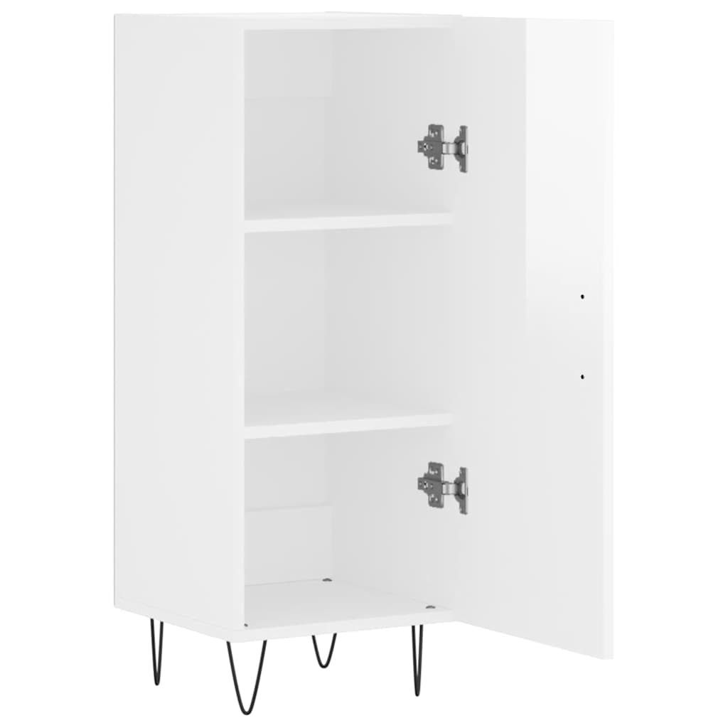 Dressoir 34,5x34x90 cm bewerkt hout hoogglans wit is nu te koop bij PeponiXL, paradijselijk wonen!