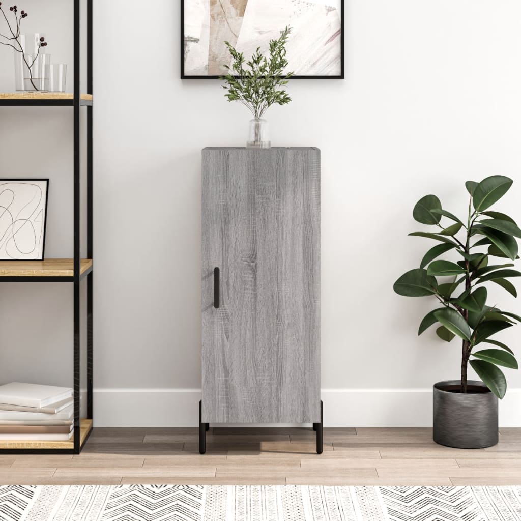 Dressoir 34,5x34x90 cm bewerkt hout grijs sonoma eikenkleurig is nu te koop bij PeponiXL, paradijselijk wonen!