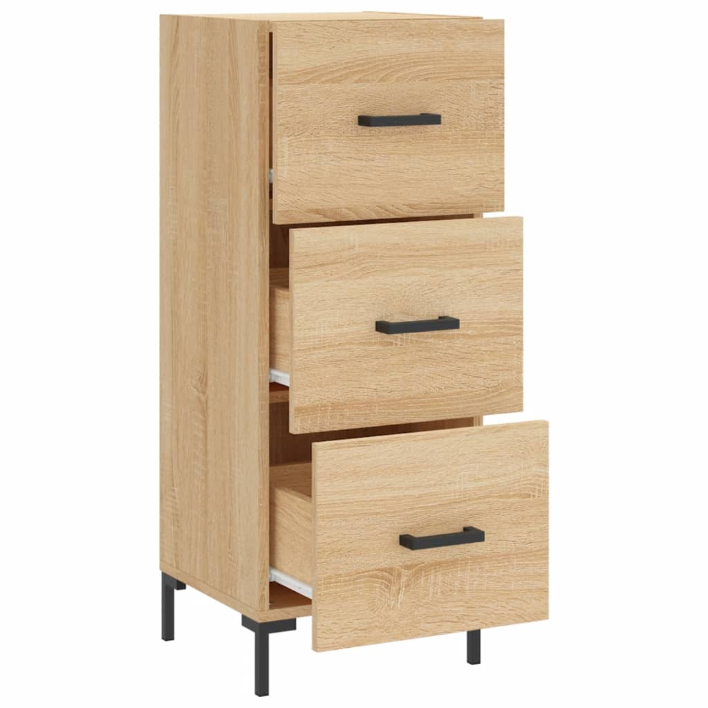 Dressoir 34,5x34x90 cm bewerkt hout sonoma eiken is nu te koop bij PeponiXL, paradijselijk wonen!