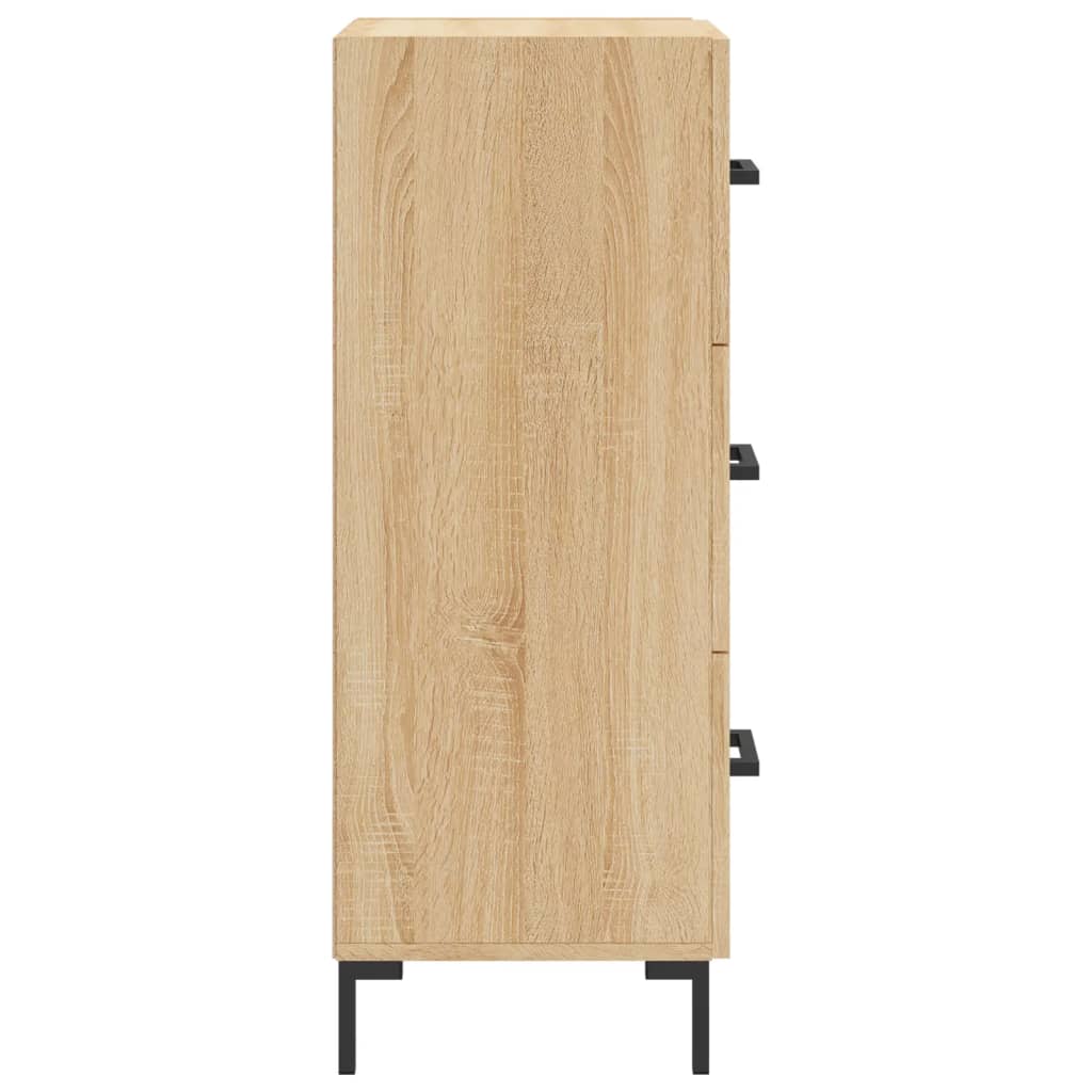 Dressoir 34,5x34x90 cm bewerkt hout sonoma eiken is nu te koop bij PeponiXL, paradijselijk wonen!