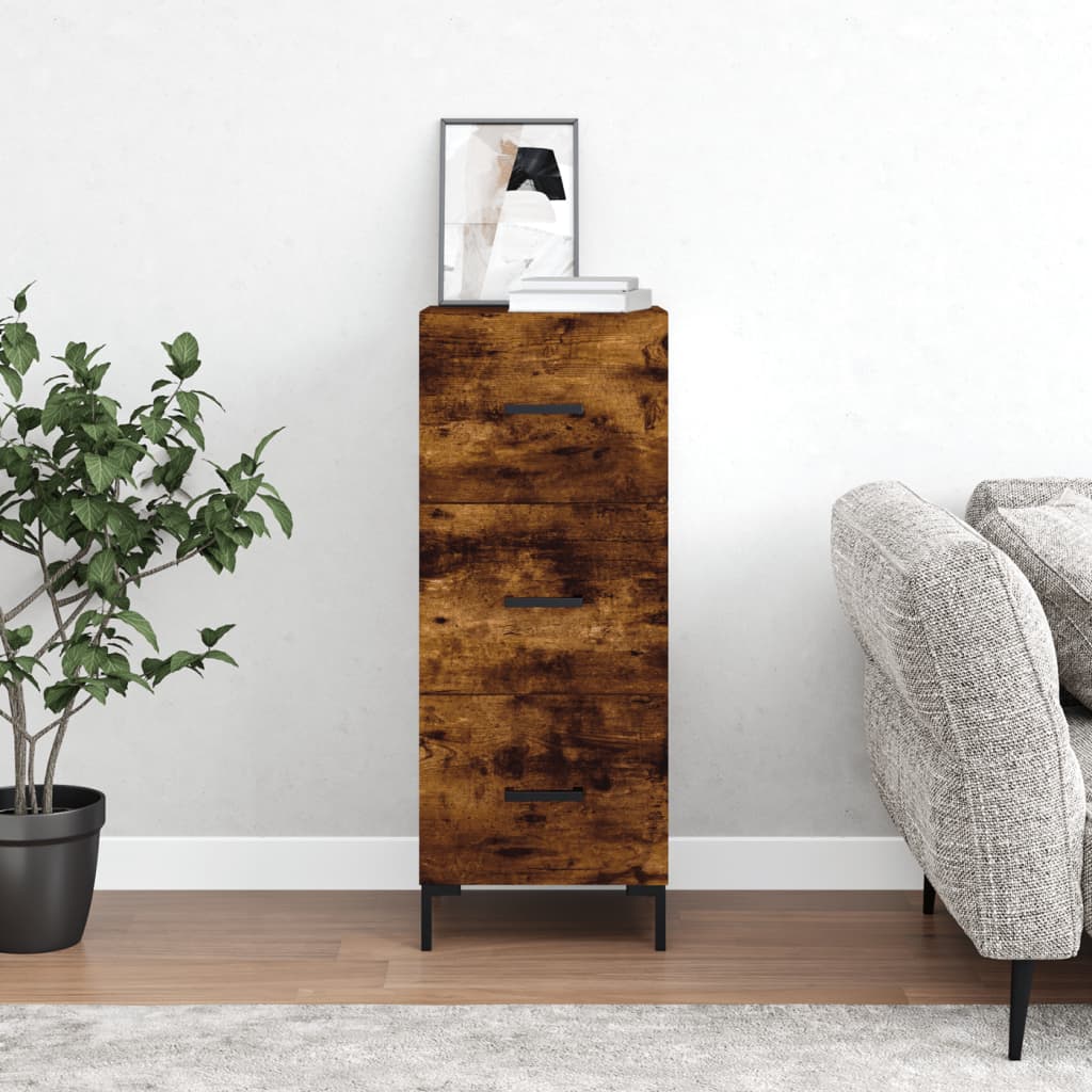 Dressoir 34,5x34x90 cm bewerkt hout gerookt eiken is nu te koop bij PeponiXL, paradijselijk wonen!