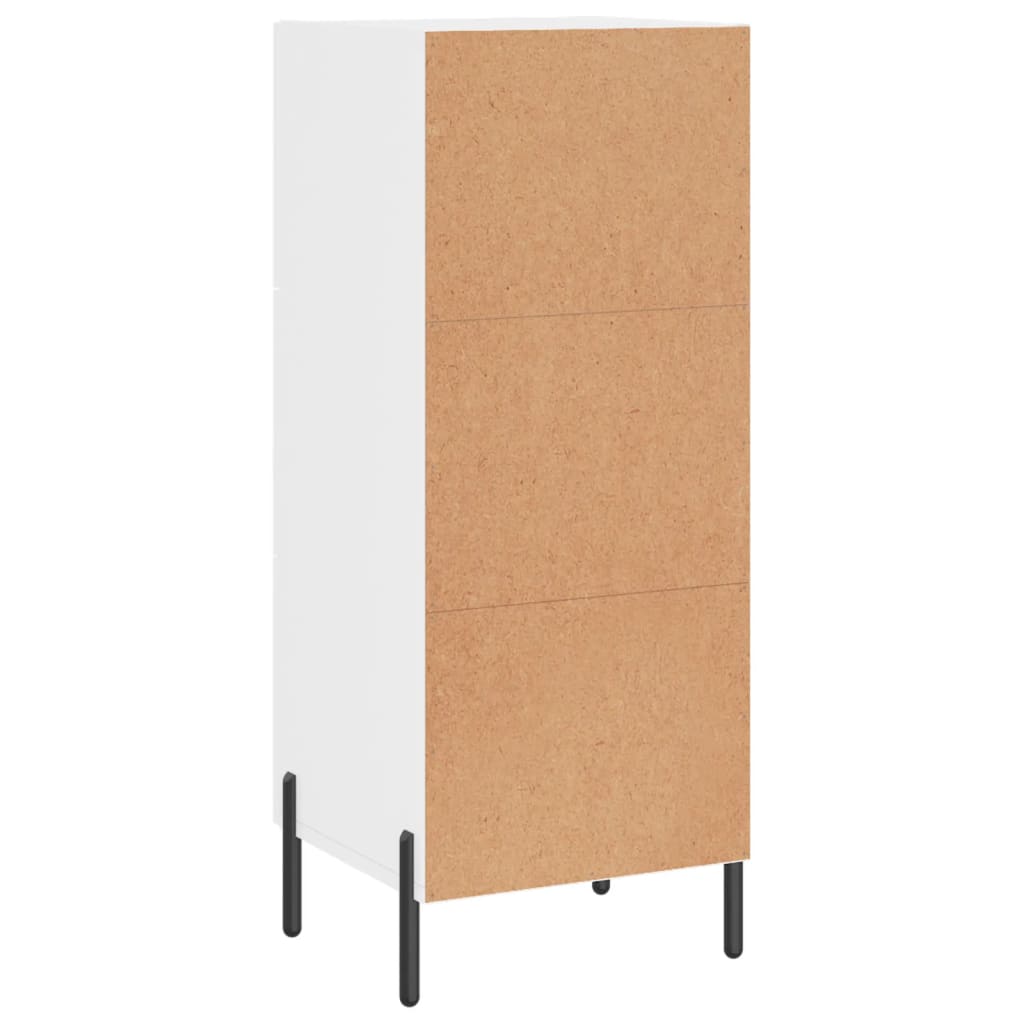 Dressoir 34,5x34x90 cm bewerkt hout hoogglans wit is nu te koop bij PeponiXL, paradijselijk wonen!
