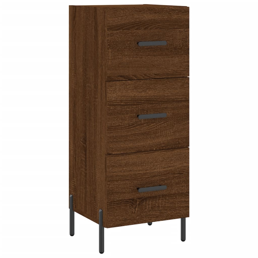 Dressoir 34,5x34x90 cm bewerkt hout bruin eikenkleur is nu te koop bij PeponiXL, paradijselijk wonen!
