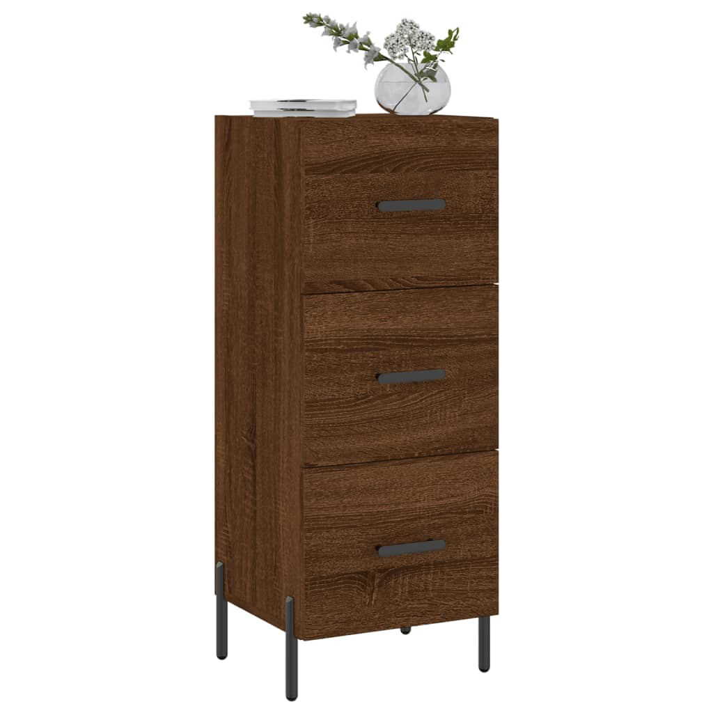 Dressoir 34,5x34x90 cm bewerkt hout bruin eikenkleur is nu te koop bij PeponiXL, paradijselijk wonen!