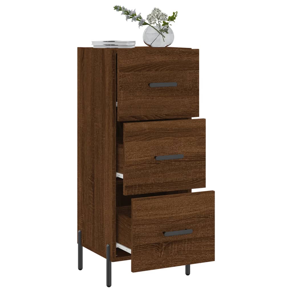 Dressoir 34,5x34x90 cm bewerkt hout bruin eikenkleur is nu te koop bij PeponiXL, paradijselijk wonen!