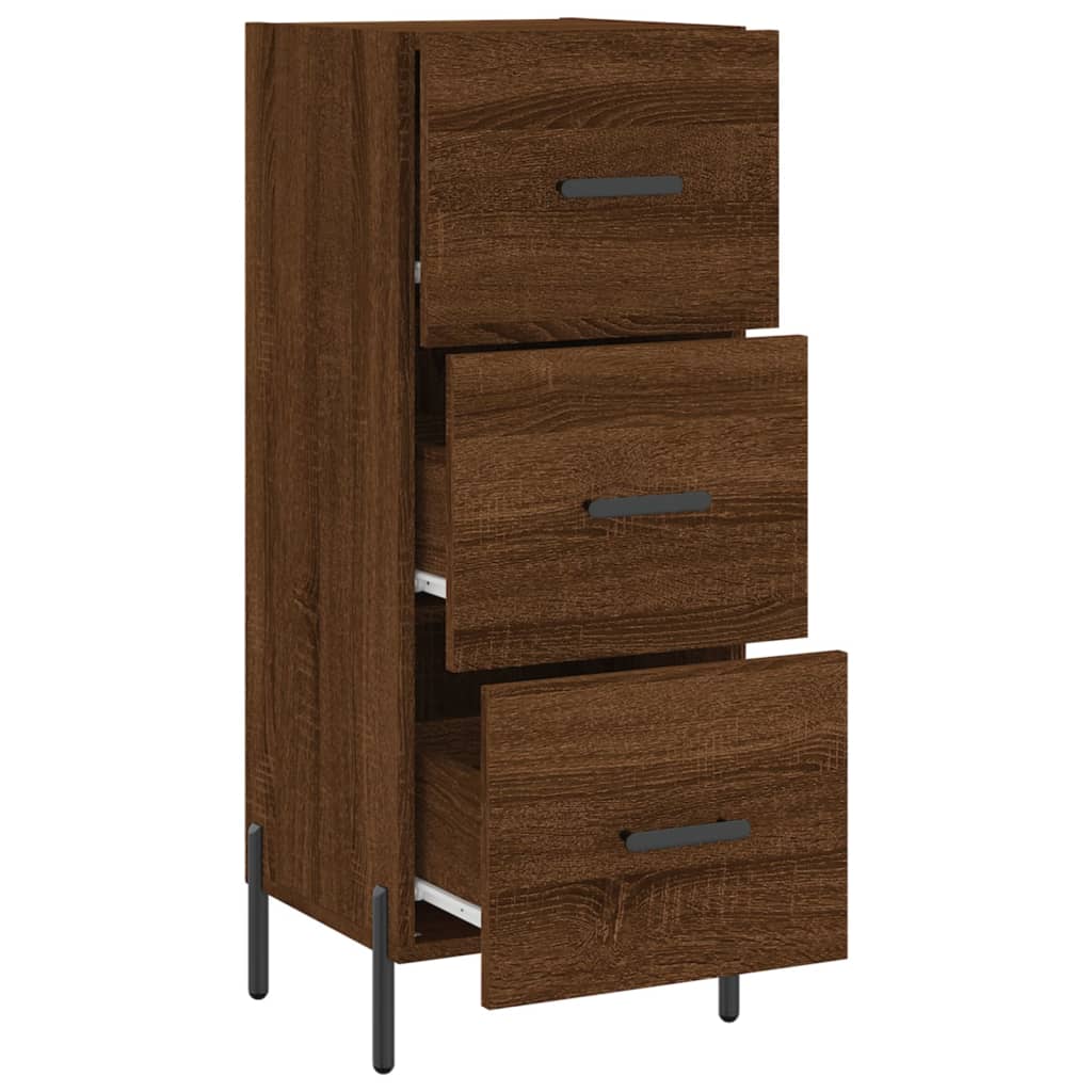 Dressoir 34,5x34x90 cm bewerkt hout bruin eikenkleur is nu te koop bij PeponiXL, paradijselijk wonen!