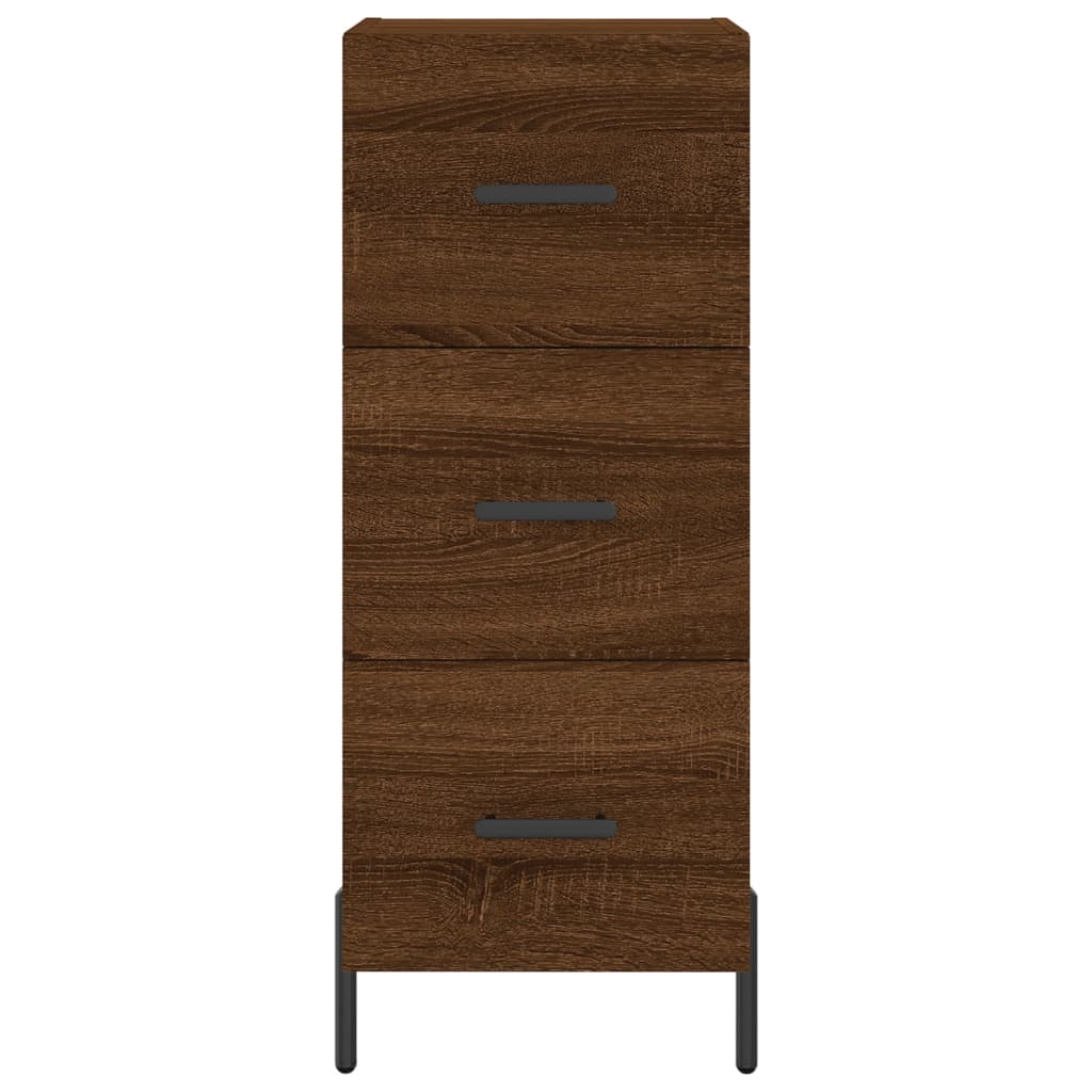 Dressoir 34,5x34x90 cm bewerkt hout bruin eikenkleur is nu te koop bij PeponiXL, paradijselijk wonen!
