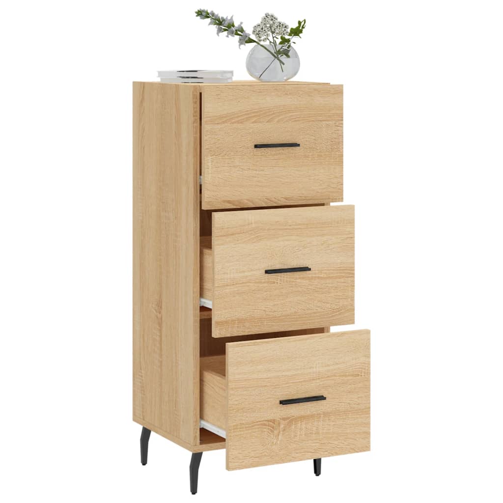 Dressoir 34,5x34x90 cm bewerkt hout sonoma eiken is nu te koop bij PeponiXL, paradijselijk wonen!