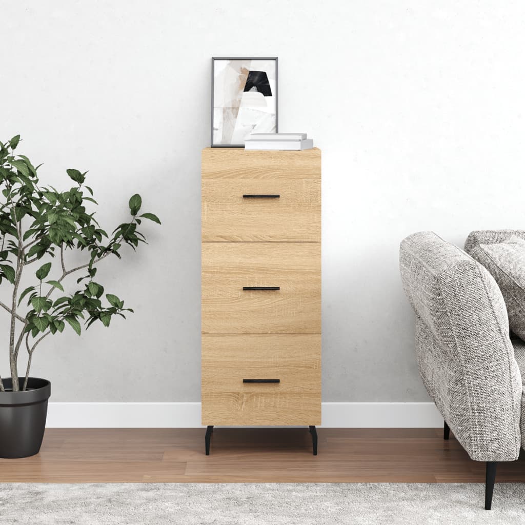 Dressoir 34,5x34x90 cm bewerkt hout sonoma eiken is nu te koop bij PeponiXL, paradijselijk wonen!