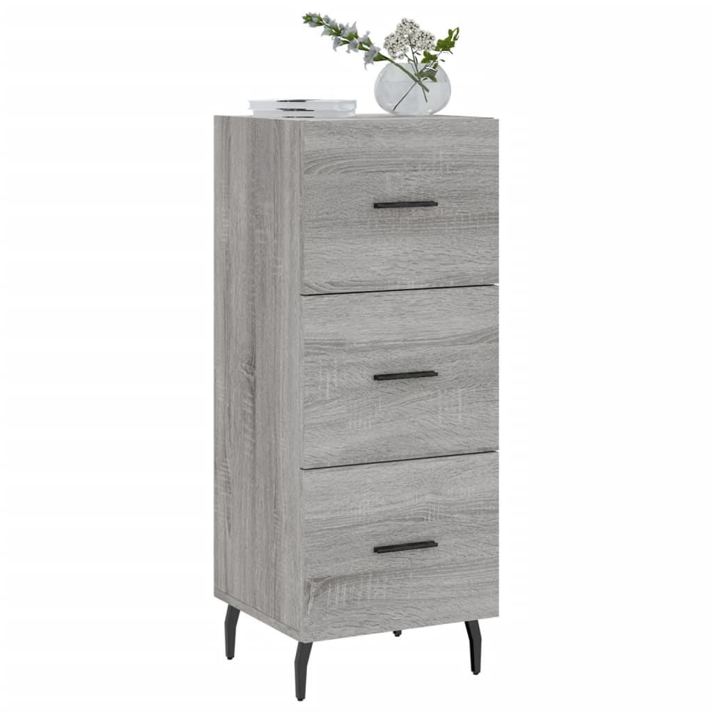 Dressoir 34,5x34x90 cm bewerkt hout grijs sonoma eikenkleurig is nu te koop bij PeponiXL, paradijselijk wonen!