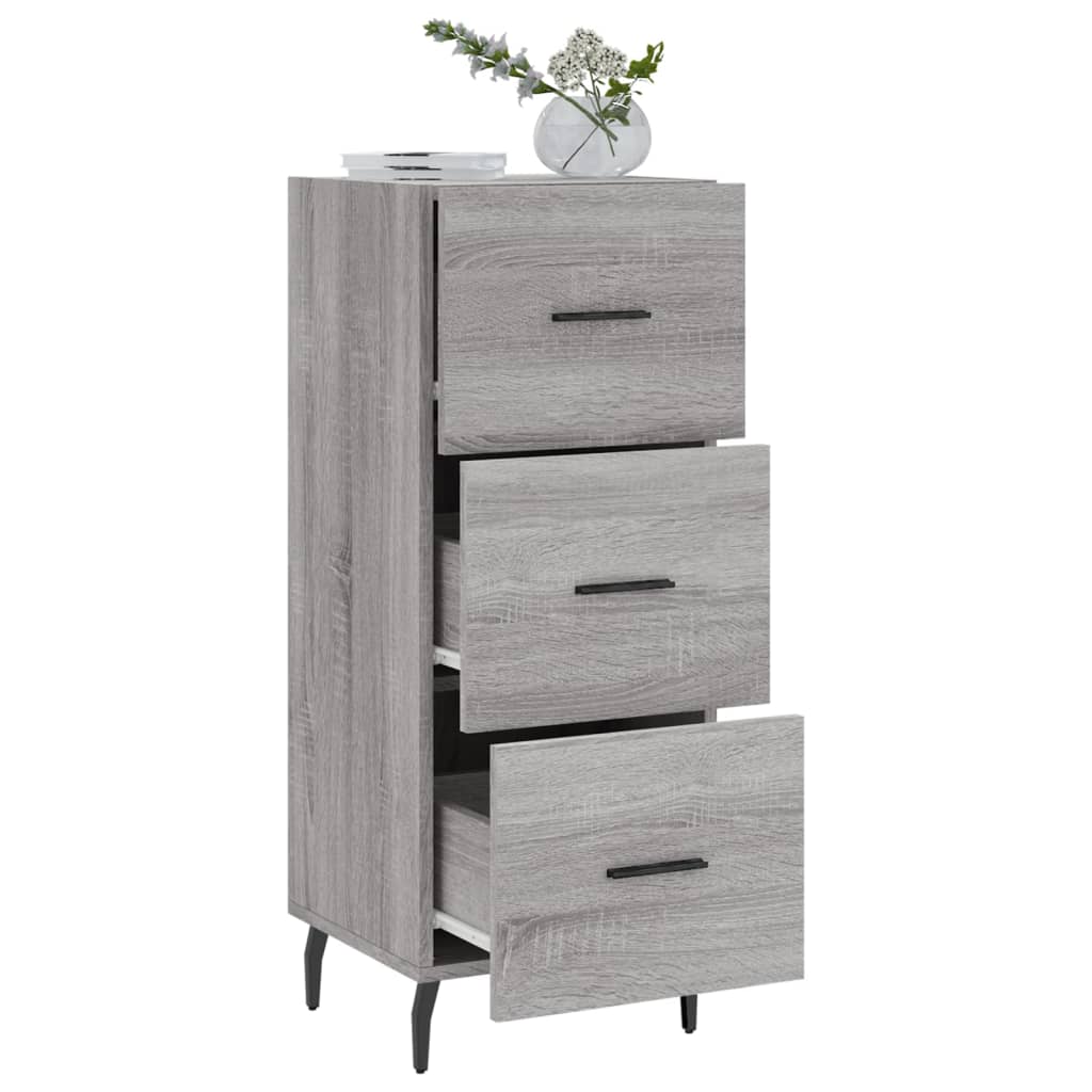 Dressoir 34,5x34x90 cm bewerkt hout grijs sonoma eikenkleurig is nu te koop bij PeponiXL, paradijselijk wonen!