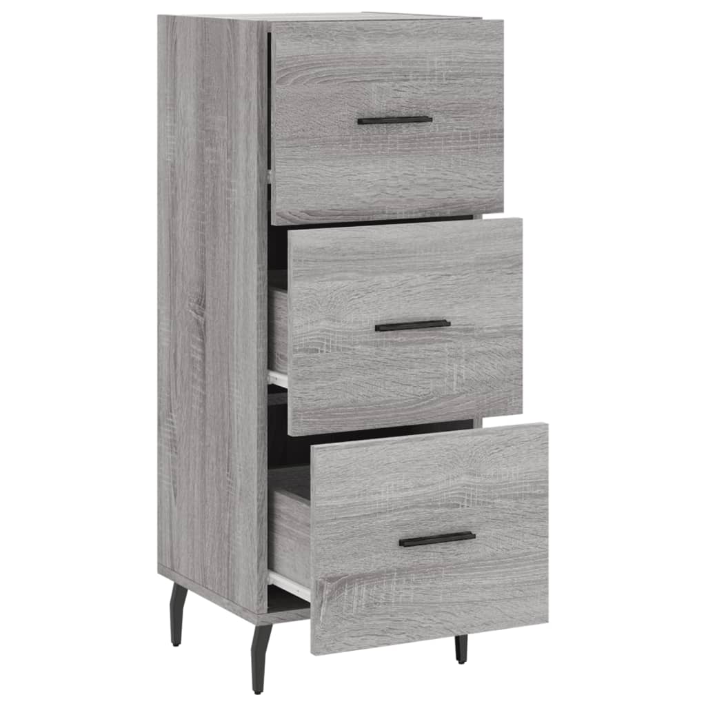 Dressoir 34,5x34x90 cm bewerkt hout grijs sonoma eikenkleurig is nu te koop bij PeponiXL, paradijselijk wonen!