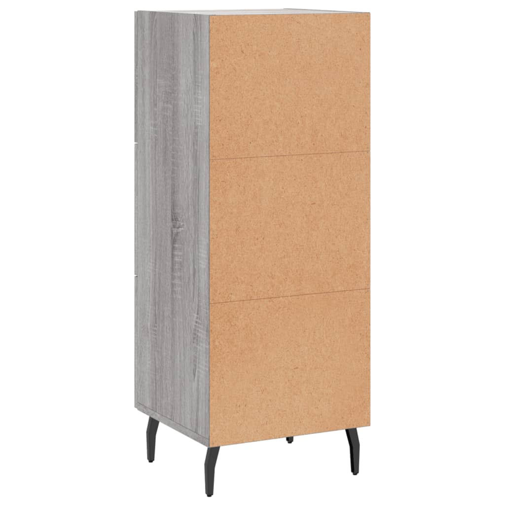 Dressoir 34,5x34x90 cm bewerkt hout grijs sonoma eikenkleurig is nu te koop bij PeponiXL, paradijselijk wonen!