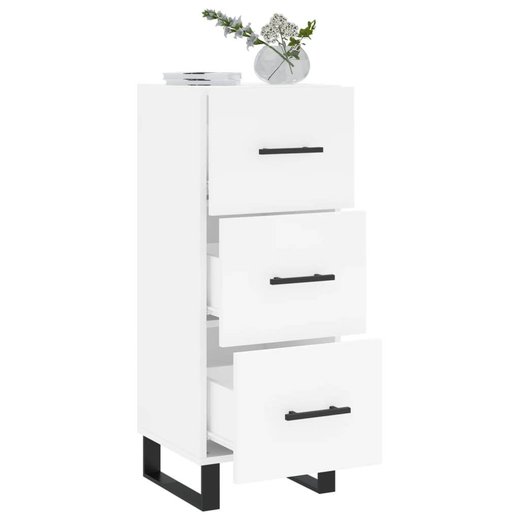 Dressoir 34,5x34x90 cm bewerkt hout wit is nu te koop bij PeponiXL, paradijselijk wonen!