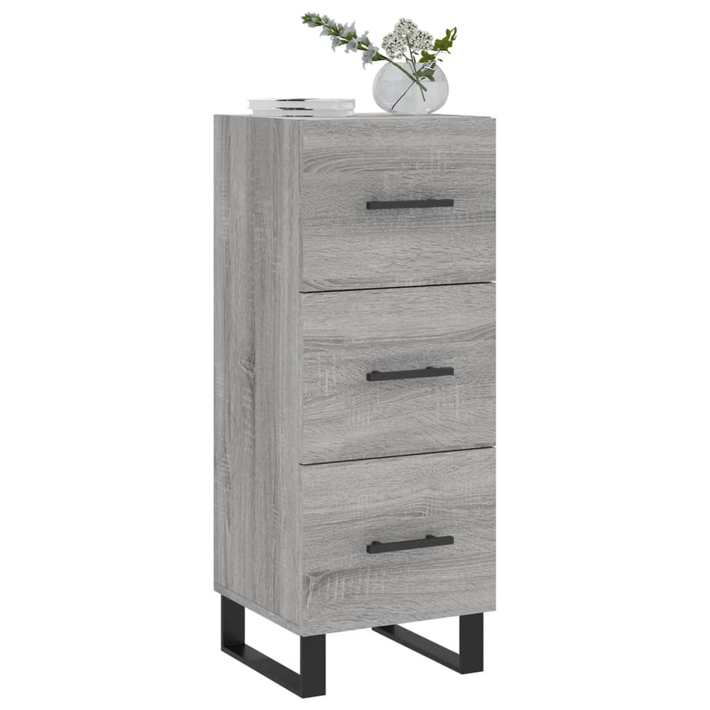 Dressoir 34,5x34x90 cm bewerkt hout grijs sonoma eikenkleurig is nu te koop bij PeponiXL, paradijselijk wonen!