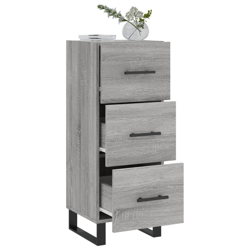 Dressoir 34,5x34x90 cm bewerkt hout grijs sonoma eikenkleurig is nu te koop bij PeponiXL, paradijselijk wonen!