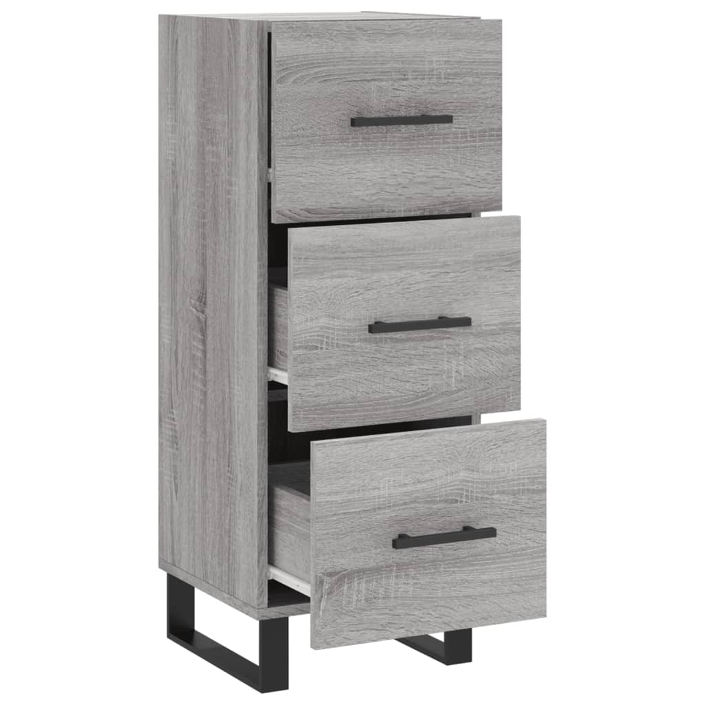 Dressoir 34,5x34x90 cm bewerkt hout grijs sonoma eikenkleurig is nu te koop bij PeponiXL, paradijselijk wonen!