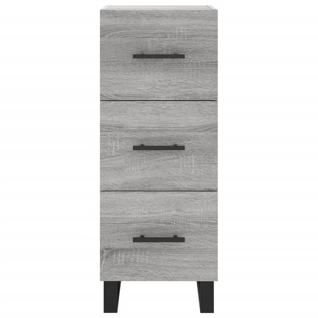 Dressoir 34,5x34x90 cm bewerkt hout grijs sonoma eikenkleurig is nu te koop bij PeponiXL, paradijselijk wonen!