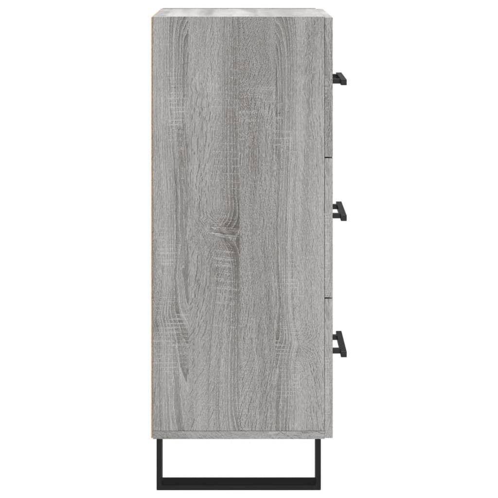 Dressoir 34,5x34x90 cm bewerkt hout grijs sonoma eikenkleurig is nu te koop bij PeponiXL, paradijselijk wonen!